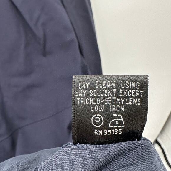 LAFAYETTE 148 Navy Virgin Wool Long Sleeve Pencil Dress // 4 - Picture 7 of 9